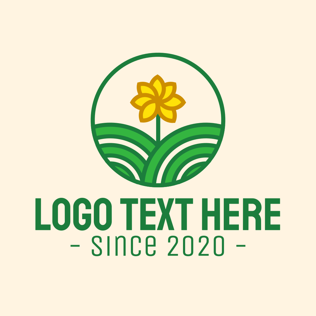 Yellow Sunflower Flower Garden Logo | BrandCrowd Logo Maker