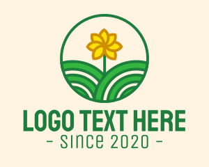 Ecology - Yellow Sunflower Flower Garden logo design