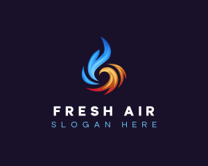 Thermal Heating Cooling logo design