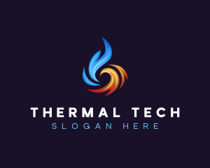 Thermal Heating Cooling logo design