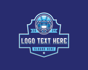 Football Helmet Sports Logo