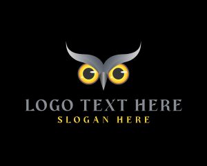 Big Eyes - Nocturnal Owl Eyes logo design