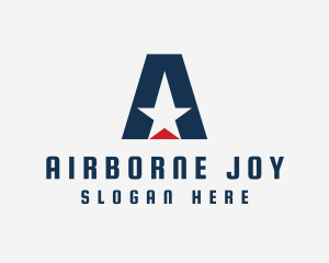 Aviation Star Letter A logo design