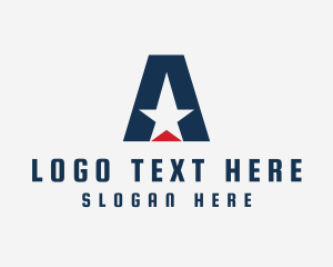 American - Aviation Star Letter A logo design