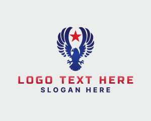 Flying - Patriot Eagle Wing logo design