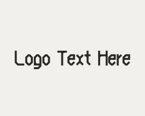Text - Modern Geometric Gothic logo design