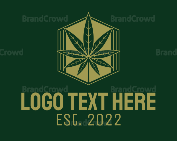 Organic Marijuana Leaf Logo