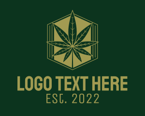 420 - Organic Marijuana Leaf logo design