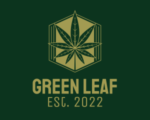 420 - Organic Marijuana Leaf logo design