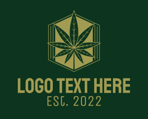 Marijuana - Organic Marijuana Leaf logo design