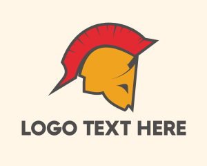 Soldier - Spartan Helmet Mohawk logo design