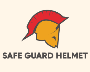 Spartan Helmet Mohawk logo design