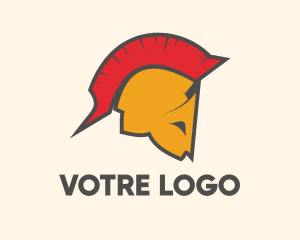 Safety - Spartan Helmet Mohawk logo design
