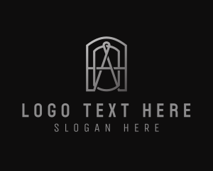 Architecture - Gradient Window Letter A logo design