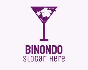 Violet Martini Glass  Logo