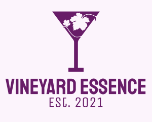 Violet Martini Glass  logo design