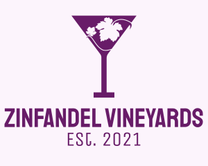 Violet Martini Glass  logo design