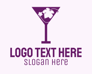 Violet Martini Glass  Logo