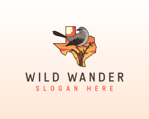 Texas Mockingbird Animal logo design