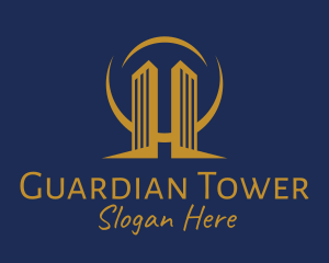 Gold Condominium Tower  logo design