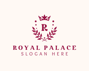 Royalty Crown Wreath logo design