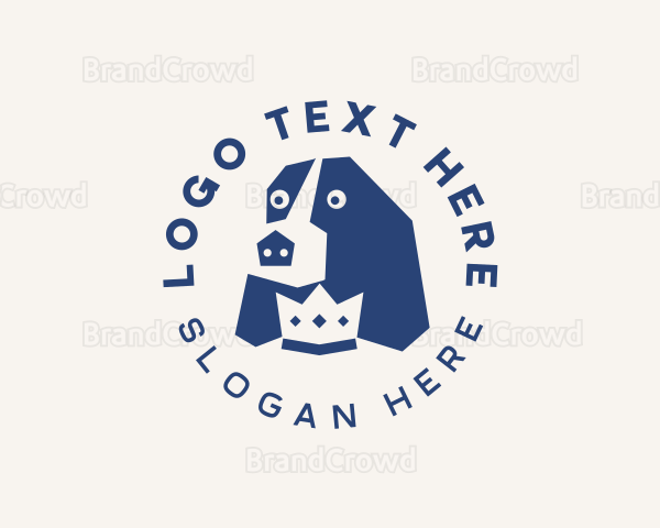Crown Pet Dog Logo