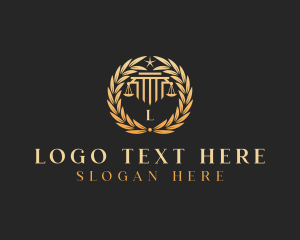 Column - Law Attorney Paralegal logo design