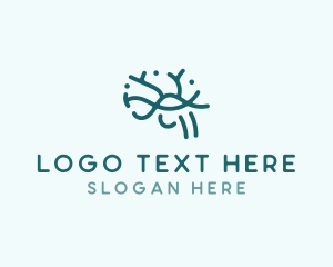 Coworking - Brain Therapy Science logo design