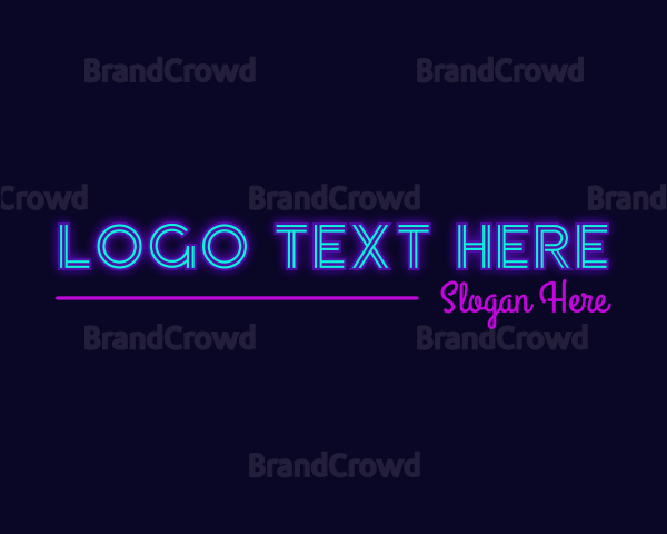 Cool Neon Light Sign Logo