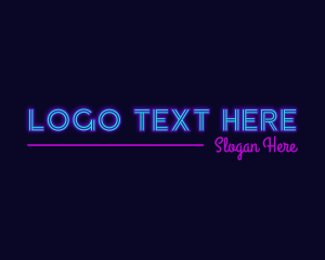 Glowing - Cool Neon Light Sign logo design