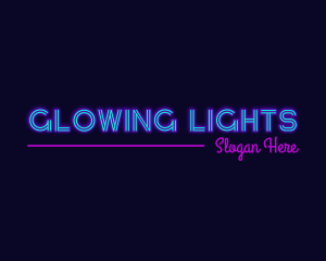 Cool Neon Light Sign logo design