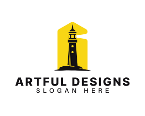 Lighthouse Tower Port logo design