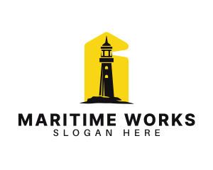 Lighthouse Tower Port logo design