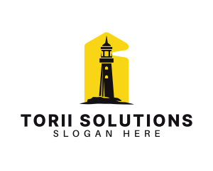 Lighthouse Tower Port logo design