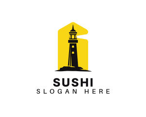 Lighthouse Tower Port logo design