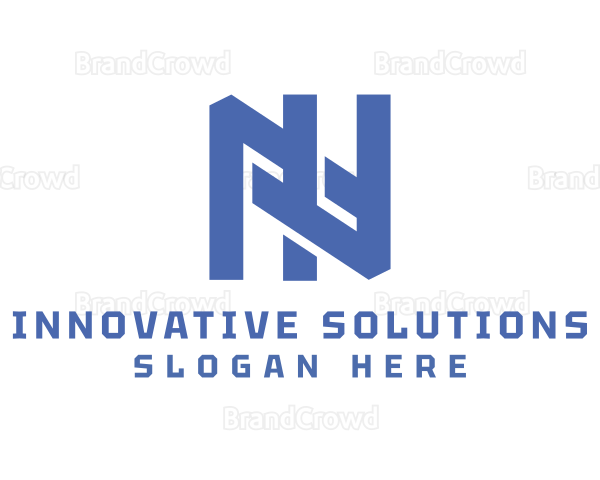 Blue Interlaced N Logo