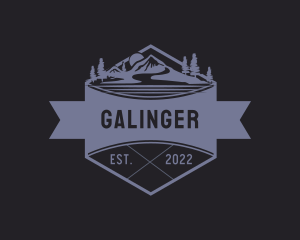 Mountain Hiking Badge Logo