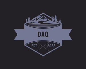 Mountain Hiking Badge Logo