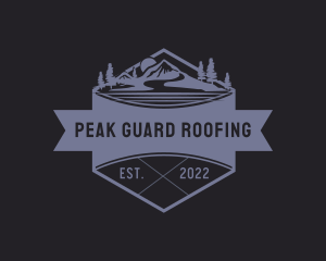 Mountain Hiking Badge logo design