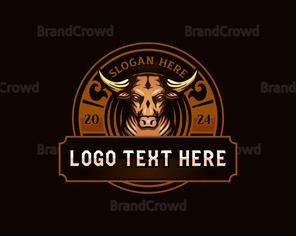 Bull Cattle Animal Logo