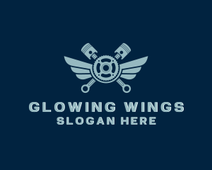 Mechanic Automotive Wings logo design