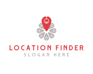 Community Location Pin logo design