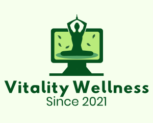 Healthy Lifestyle - Online Yoga Fitness Class logo design