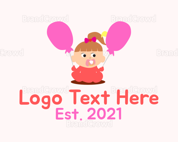 Sitting Baby Balloon Logo