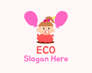 Sitting Baby Balloon  Logo