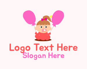 Sitting Baby Balloon  Logo