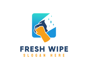 Wipe - Glove Wipe Sanitation logo design