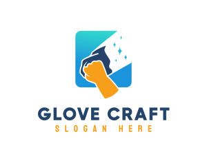 Gloves - Glove Wipe Sanitation logo design