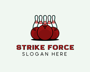 Strike - Bowling Sports Team logo design