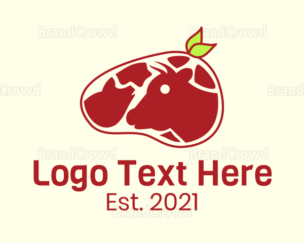 Organic Beef Meat Logo